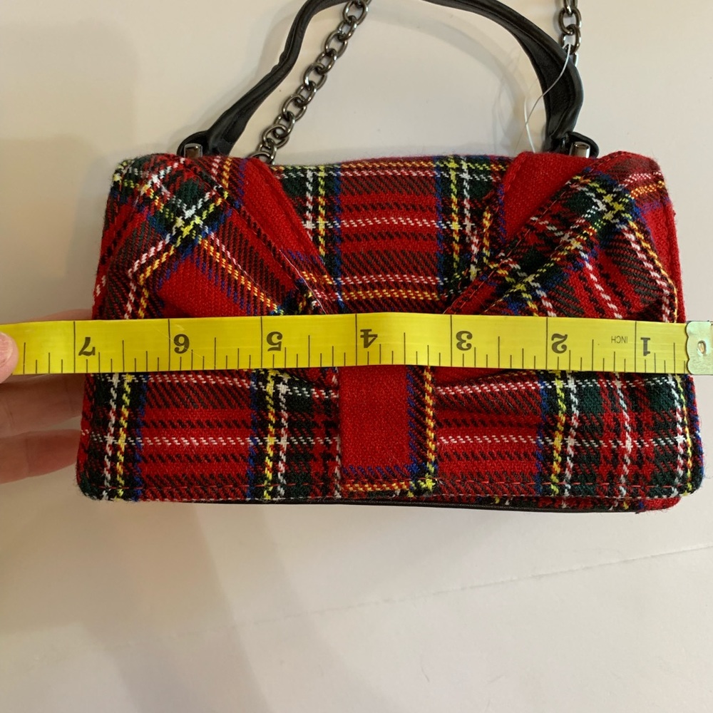 🌺SOLD🌺Betsey Johnson Mini Red Plaid Crossbody - Picture 4 of 8